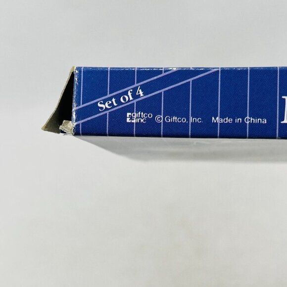 Vintage Giftco Metal Snack Tray Thomas Kinkade Enchanted Cottage Set 4 Serving - Picture 9 of 9